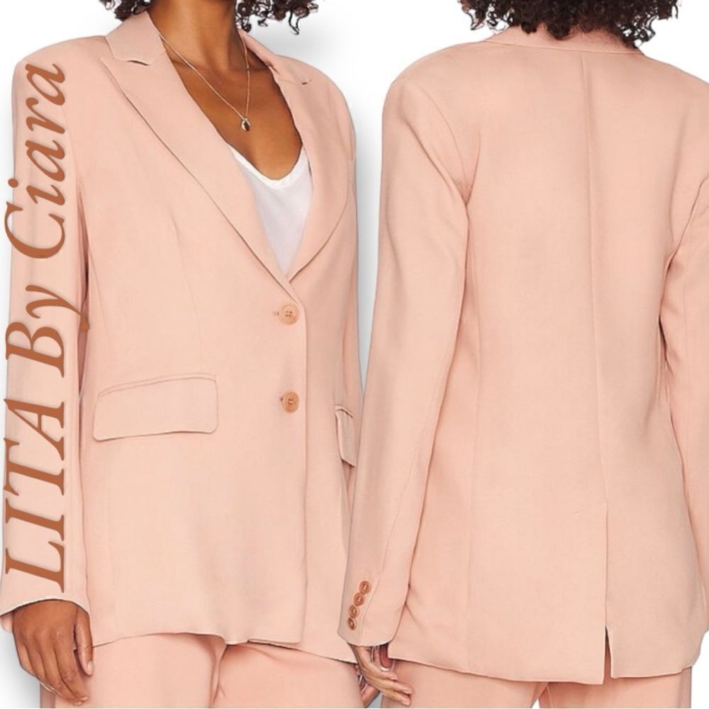 LITA By Ciara Women’s Two-Button Blazer in the Size Large in Lotus Color